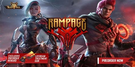 Free Fire Season 26 Elite Pass Rampage Is Up For Pre Order Mobile