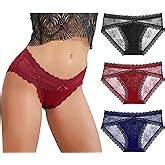Levao Womens Bikini Panties Underwear Lace Hipster Seamless Sexy Hi Cuts Multipack At Amazon