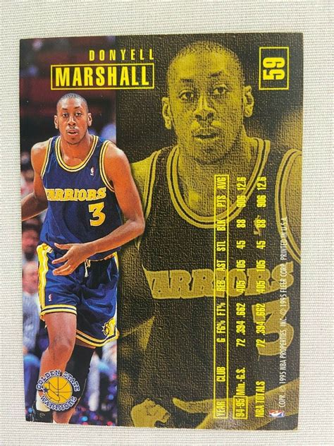 Donyell Marshall Golden State Warriors 1995 Fleer Basketball Card 59