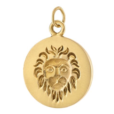 Vintage Lion 14k Gold Charm Vintage Leo Zodiac Charms Lockets