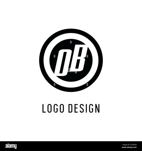 Initial OB Logo Concentric Circle Line Clean And Simple Monogram Logo