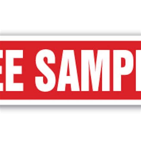 Free Samples Sign Etsy