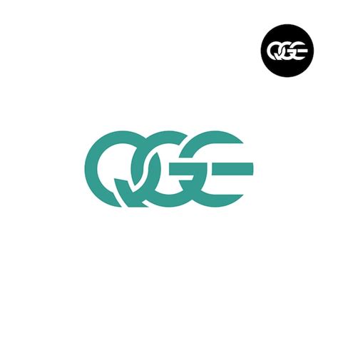 Desenho Do Logotipo Da Letra Qge Monogram Vetor Premium