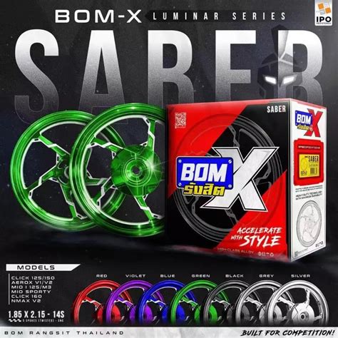 Bom Rangsit Saber Mags For Motorcycle Parts Cnc Click Spokes