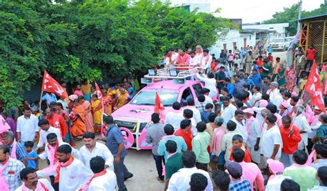 Trs Candidate Kusukuntla Prabhakar Reddy Launches Campaign In Munugode