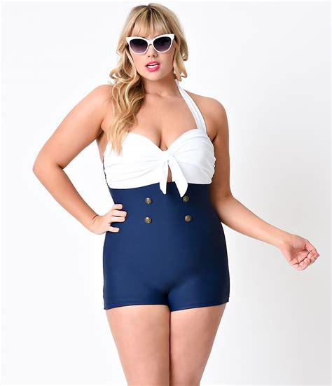 Retro Plus Size Swimsuits And Swimwear Plus Size Swimsuits Retro One