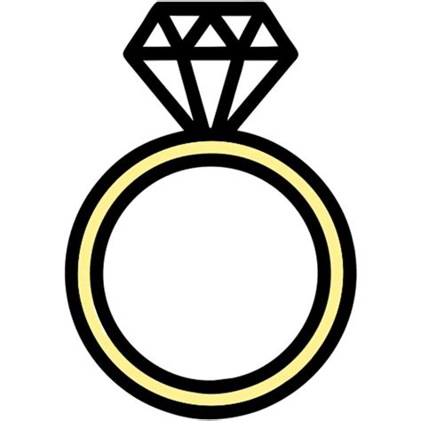 El Icono Del Anillo De Diamante Vector Premium