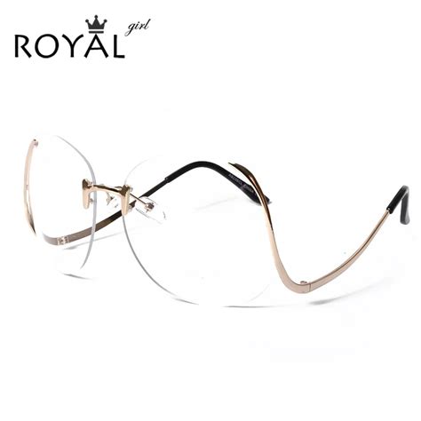 Buy Royal Girl 2016 New Unique Eyeglasses Women Rimless Frames Glasses