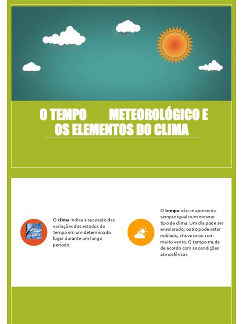 O Que E Tempo Meteorologico - O Tempo Meteorológico e Os Elementos Do Clima PDF | PDF | Clima ...