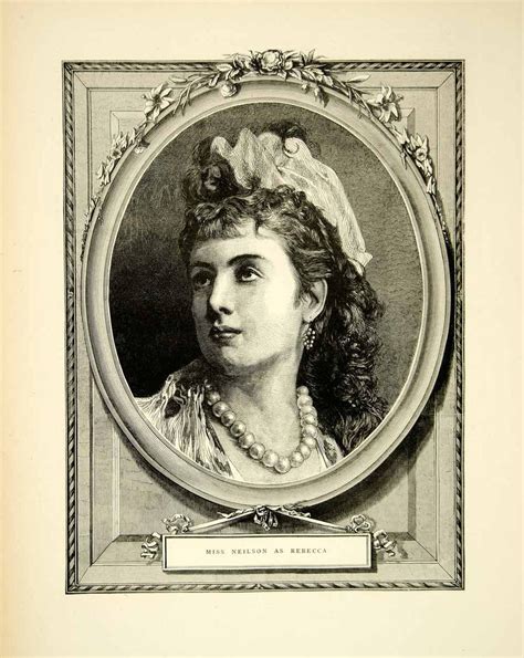 1871 Wood Engraving Art Victorian Portrait Woman Ms Neilson Rebecca Op Period Paper Historic