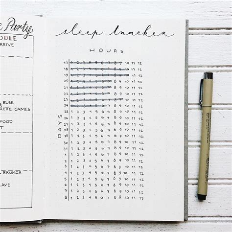 Bullet Journal Sleep Tracker — Sweet Planit