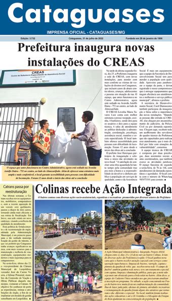 Jornal Cataguases De Julho De Prefeitura Municipal De