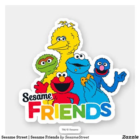 Sesame Street | Sesame Friends Sticker | Zazzle | Sesame street, Sesame ...