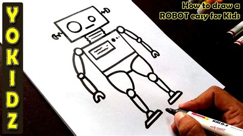 How To Draw A Robot Easy For Kids Youtube