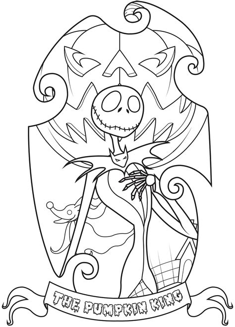 Jack Skellington Para Colorear Imprimir E Dibujar ColoringOnly