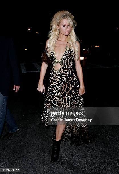 24 Paris Hilton And Travis Barker Sighting Outside Marquee In New York City Photos & High Res ...