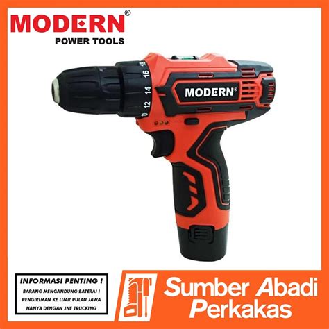 Jual Modern M Mesin Bor Cordless Drill Baterai Batre Tangan Beton