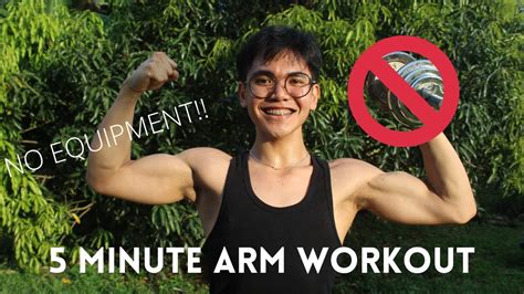 Minute Arm Exercise No Equipment Get Bigger Stronger Arms Youtube