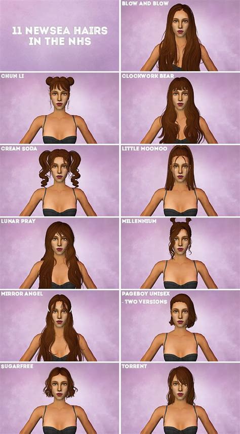 11 Newsea Hairs In The New Hair System In 2024 Sims 2 Hair Hair