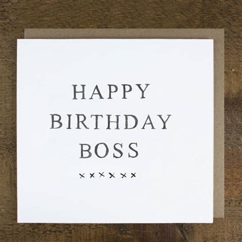 Happy Birthday Card For Boss