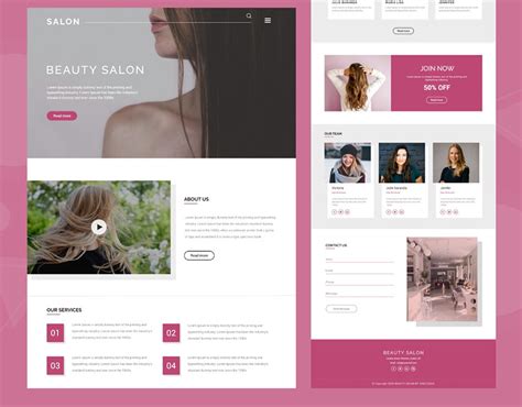 Beauty Salon Landing Page Design Behance