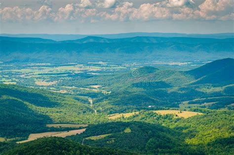 View of the Shenandoah Valley from Skyline Drive, in Shenandoah Stock ...