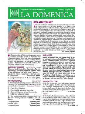 XXI DOMENICA DEL TEMPO ORDINARIO A La Domenica