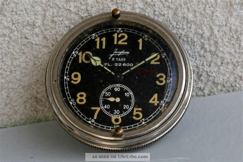 Junghans Deutsche Luftwaffenuhr Borduhr Fl 22600 Mit Acht Tage Werk