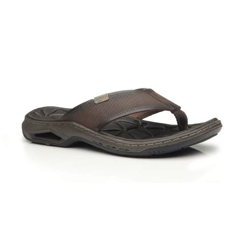 Chinelo Masculino Dedo Em Couro Pegada Marrom Marrom