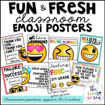 Emoji Classroom Decor: Classroom Posters by The Seeds We Sow | TpT