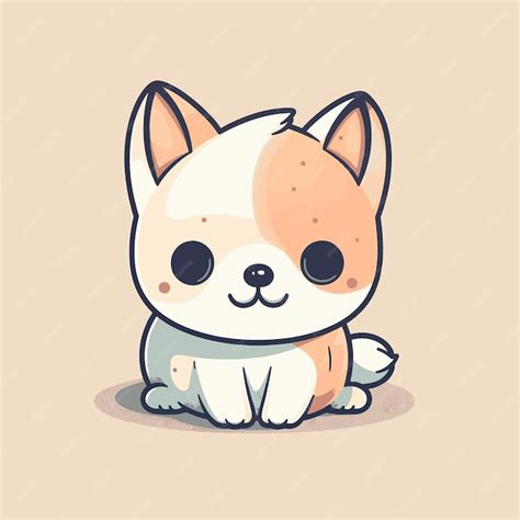 Premium Vector Cute Chibi Dog Kawaii Illustration