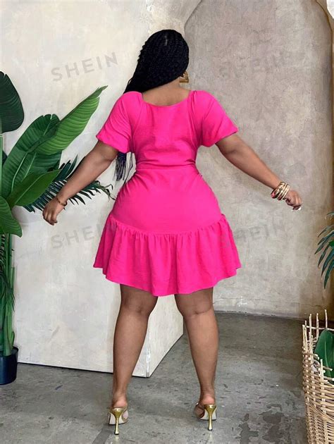 SHEIN Slayr Robe d été élégante de grande taille coupe ajustée taille