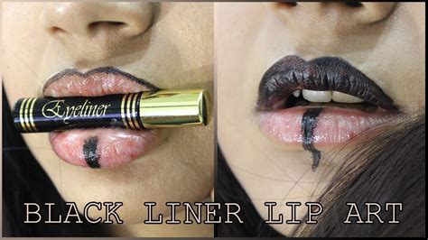 Black Liner Lip Art Lipsforever By Rida Youtube