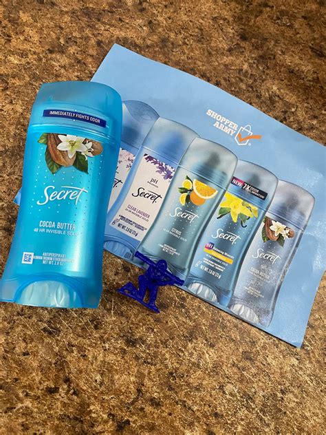 Samples - Free Secret cocoa butter deodorant by...