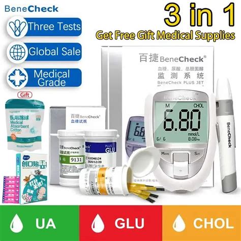 BeneCheck Compteur De Glyc Mie D Acide Urique Et De Cholest Rol Kit De