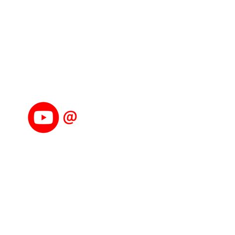 Youtube Button Channel Name Placeholder With Handle On A Transparent ...