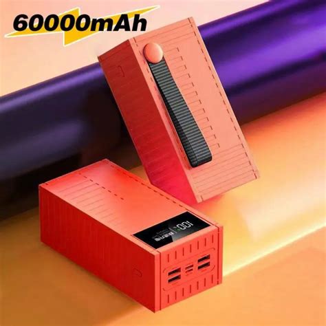 Jual Kontainer Powerbank 60000mah 20000mah Kapasitas Besar Dengan 4 USB