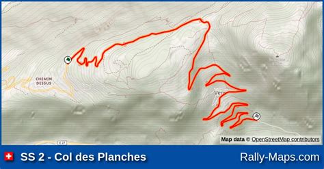 Karte Wp Col Des Planches Rallye International Du Valais