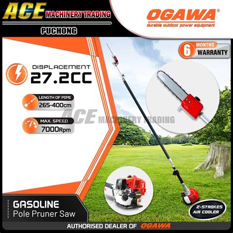 100 Original OGAWA POLE SAW PS425T 27 2Ccc Gasoline Pole Pruner Saw