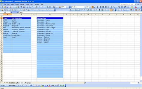 Excel Checkbook Spreadsheet — db-excel.com