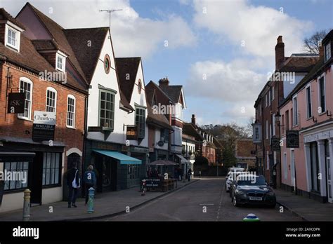 The Town Centre In Winchester Uk Stock Photo Alamy