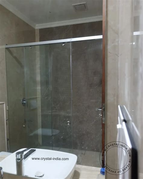 bathroom partition sliding glass