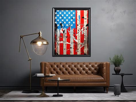 American Flag Graffiti Wall Art Digital Printable USA Flag - Etsy