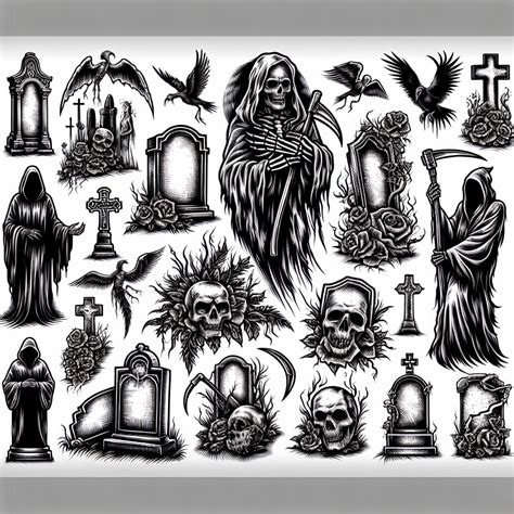 Realistic Graveyard Tattoos