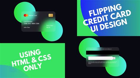 Flipping Credit Card Ui Design Using Html And Css Only Web Development Project Html Css