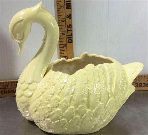 Ceramic Swan Planter Sherwood Auctions