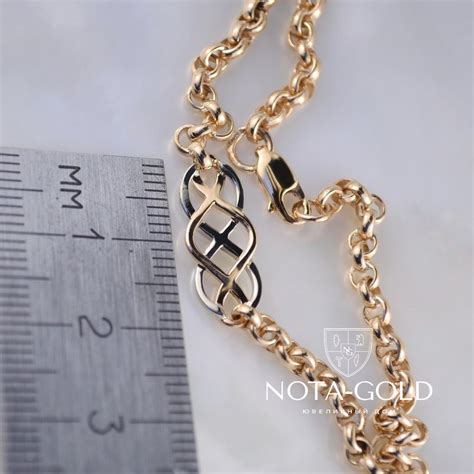 Женский золотой браслет Бесконечность из красно-белого золота плетение ...