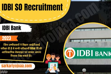 Idbi So Recruitment 2023 आईडीबीआई एसओ भर्ती 114 पदों पर भर्ती