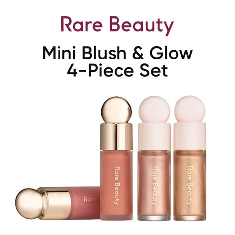 On Hand Rare Beauty By Selena Gomez Mini Blush Glow Piece Set