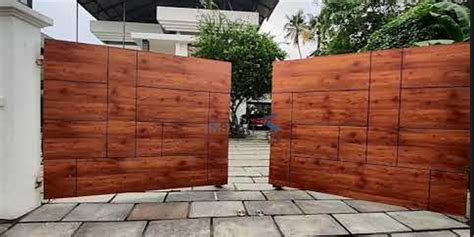 Natural Wooden Hpl Main Gate Cladding Thickness Mm Mm At Rs Sq